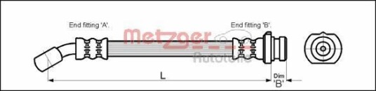 Bremseslange METZGER 4111971