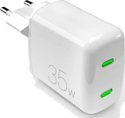 Puro 35W GaN Vegglader med 2x USB-C - Hvit Puro 35W GaN Vegglader med 2x USB-C - Hvit