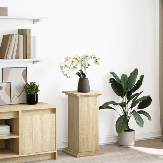 Pidestall med oppbevaring sonoma eik 31x30x60 cm konstruert tre Pidestall med oppbevaring sonoma eik 31x30x60 cm konstruert tre
