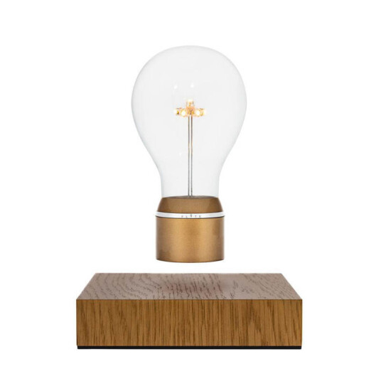 FLYTE bordlampe lyspære som svever i luften magnetisk levitasjon FLYTE bordlampe lyspære som svever i luften magnetisk levitasjon