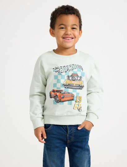 Lindex Sweatshirt Hot Wheels Green 98 Lindex Sweatshirt Hot Wheels Green 98