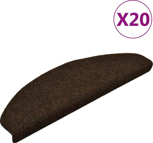 Selvklebende trappematter 20 stk 65x21x4 cm brun Selvklebende trappematter 20 stk 65x21x4 cm brun