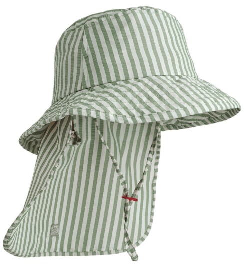 Liewood Damona Seersucker Sun Hat Green 9/12M