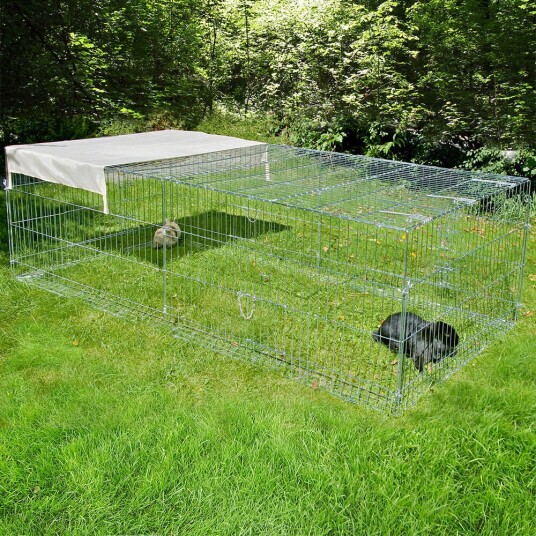 Kerbl Luftegård 4-Kantet M/Rømmesperre Og Gittertak Stor L 200 X B 100 X H 60 cm