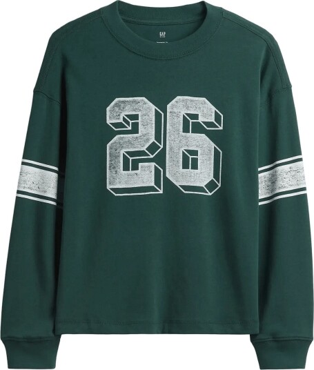 GAP Kids Heavyweight Oversized Graphic T Shirt Green 104/110 GAP Kids Heavyweight Oversized Graphic T Shirt Green 104/110