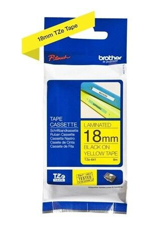 Brother TZE641 Yellow/Black Tape 18mm