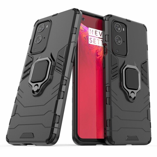 INCOVER OnePlus 9 Pro Shock Proof Deksel med Magnetisk Stativ - Svart
