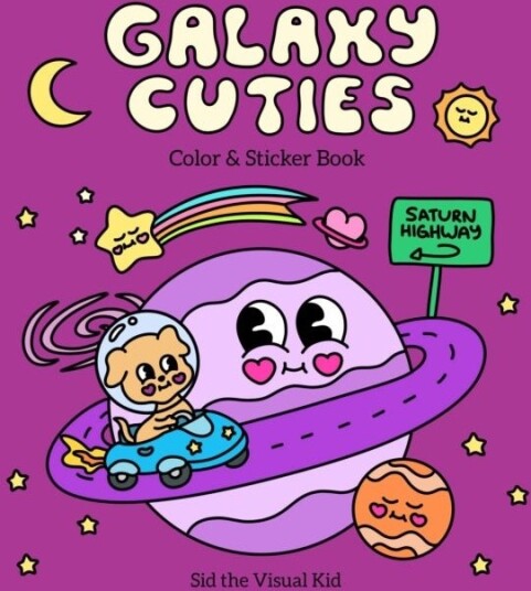 Galaxy Cuties Color & Sticker Book