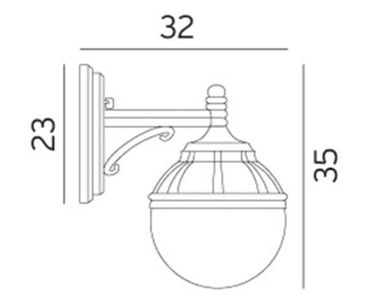 Norlys Bologna Utendørs Vegglampe Nedovervendt Kuppel Hvit