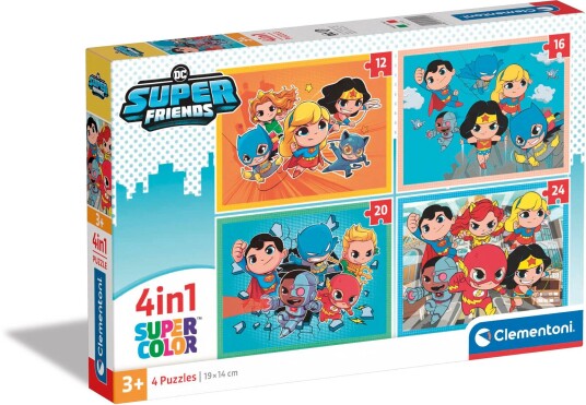Clementoni DC Super Friends Puslespill 4-in-1