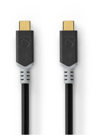 Nedis USB-C Kabel 3.2 Gen 2x2 2m 100W 4K 60Hz Sølv Nedis USB-C Kabel 3.2 Gen 2x2 2m 100W 4K 60Hz Sølv