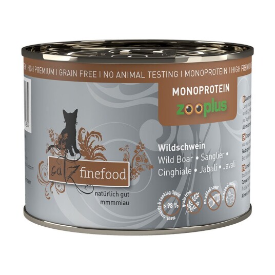 Catz Finefood Monoprotein Zooplus 24 X 200 G Villsvin