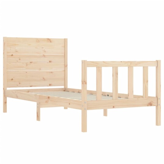 vidaXL Sengeramme med hodegavl 2FT6 liten enkel heltre 8720845978815
