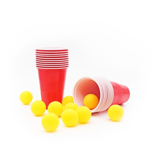 Winkee Beer Pong Sett Klassisk 20 Kopper og 10 Baller