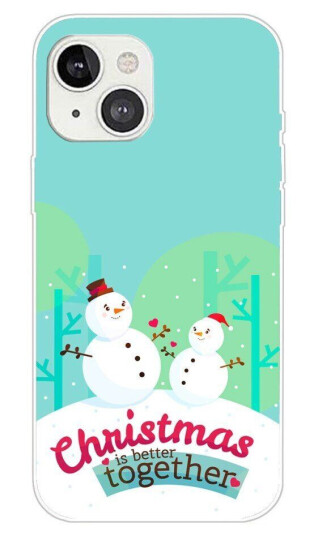 INCOVER iPhone 14 TPU Plast Jul Deksel - To Snømenn