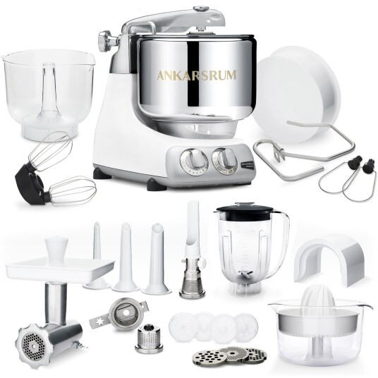 Ankarsrum AKM 6230 Kjøkkenmaskin + Deluxepakke, glossy white Ankarsrum AKM 6230 Kjøkkenmaskin + Deluxepakke, glossy white