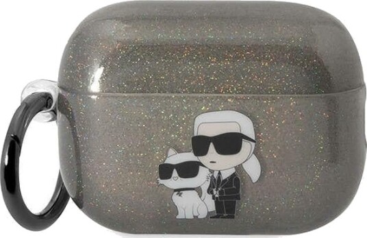 Karl Lagerfeld-Etui Karl Lagerfeld Klap2hnkctgk Til Apple Airpods Pro 2 Svart Glitter Karl&Choupette