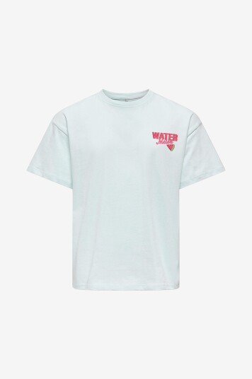 KIDS ONLY T skjorte kogCana Life SS Rlx Printed Top Jrs Blå