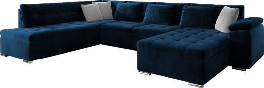 Dynir Sofa med Sjeselong og Divan 4 seter   Blå