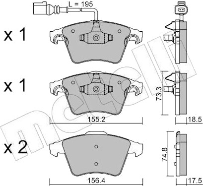METELLI 22 0552 1 Bremseklosser