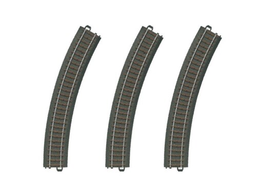 Märklin 20230 Buet skinne R2 30 grader - 3 stk