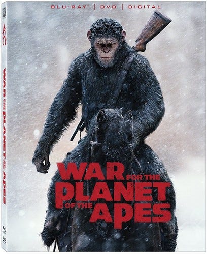 War For The Planet Of The Apes Bluray