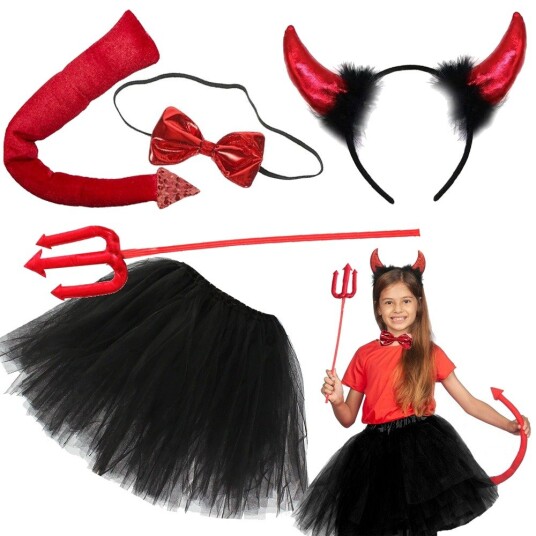 Djevel Demon Halloween-sett for barn Djevel Demon Halloween-sett for barn