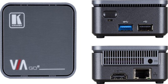 KRAMER VIA GO2 - Compact & Secure 4K Wireless Presentation Device Wi-Fi/LAN 4K@30 Hz streaming