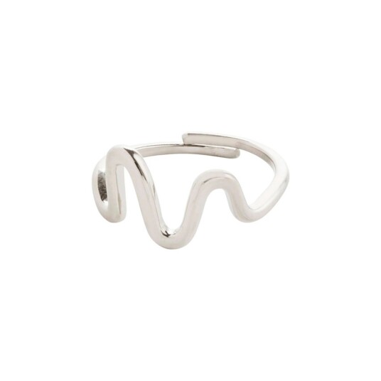 Pilgrim LULU wavy stack ring sølvbelagt