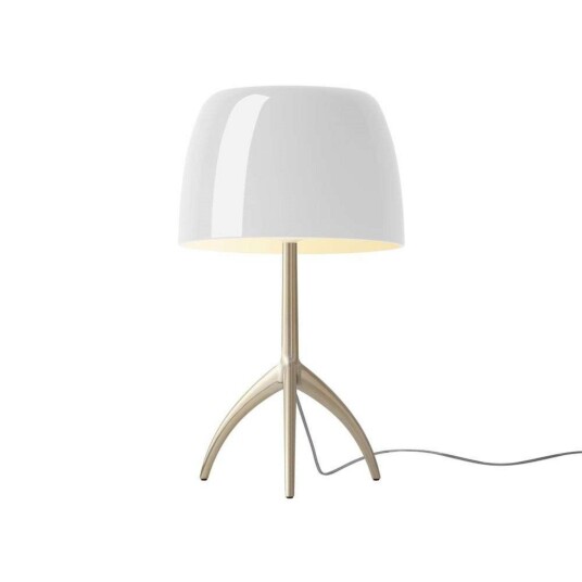 Foscarini Lumiere Grande bordlampe gull/hvit 45 cm 45 Hvit