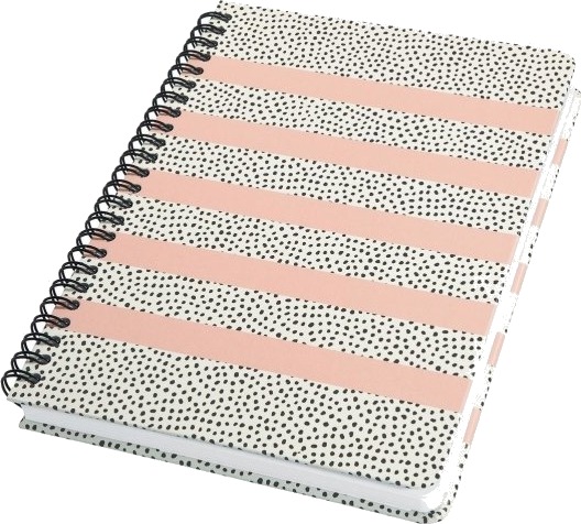 Sigel Jn600 Mønster Sort Rosa Hvit A5 120 Ark Matt 100 G/M²