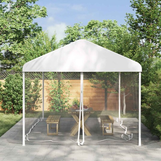 vidaXL Myggnett for hagepavillon 220 mesh Hvit 6 x 3 x 2 m Polyester