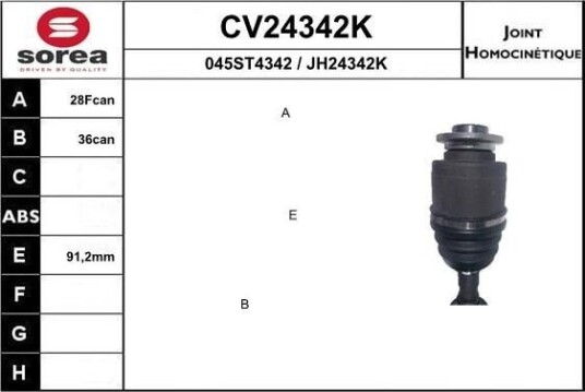 Drivledd EAI CV24342K Drivledd EAI CV24342K