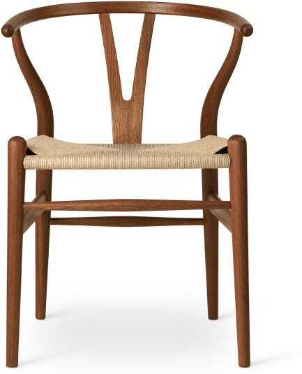 Carl Hansen - Ch24 Y-Stolen Mahogny/naturflettet Papirgarn Spisestoler Hans J. Wegner