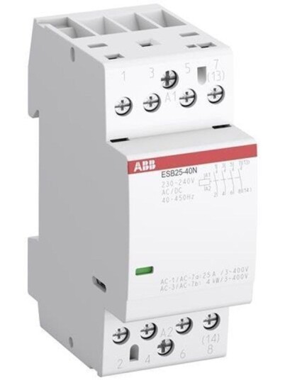 ABB Esb25-40n-01 installation contactor 4no/0nc 24 v ac/dc (4013614517679) ABB Esb25-40n-01 installation contactor 4no/0nc 24 v ac/dc (4013614517679)