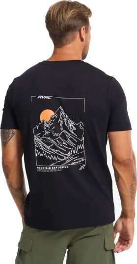 RevolutionRace Herre > Overdeler > T skjorter Easy Graphic T shirt Herre Black/White Størrelse:XL