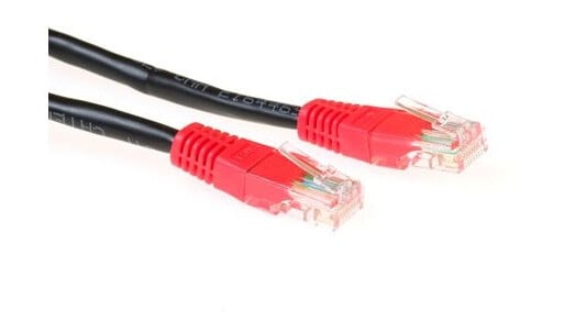 Act Black 1 Meter U/Utp Cat5e Patch Cable Cross With Rj45 Connectors. Cat5e U/Utp Cross Bk/Rd 1.00M (Ib6101)