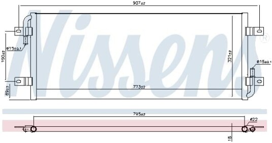 Lavtemperaturkjøler, intercooler NISSENS 606912