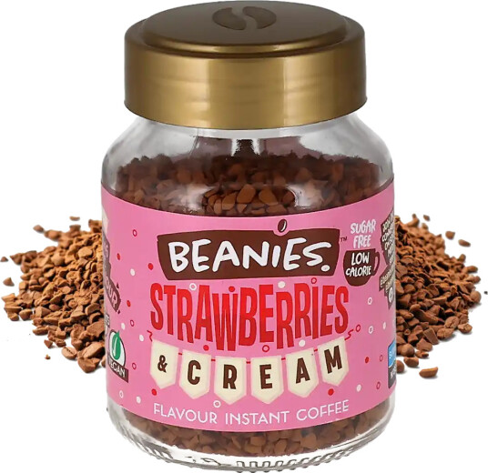 Beanies | Jordbær og fløte 50 g pulverkaffe