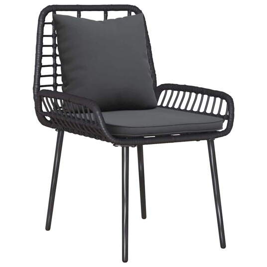 Hage Spisegruppe 3 pcs Svart Antrasitt 35 x 35 x 45 cm