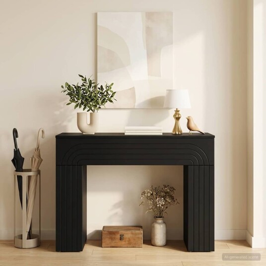 vidaXL Kaffebord Svart 102 x 35 x 75 cm Konstruert tre