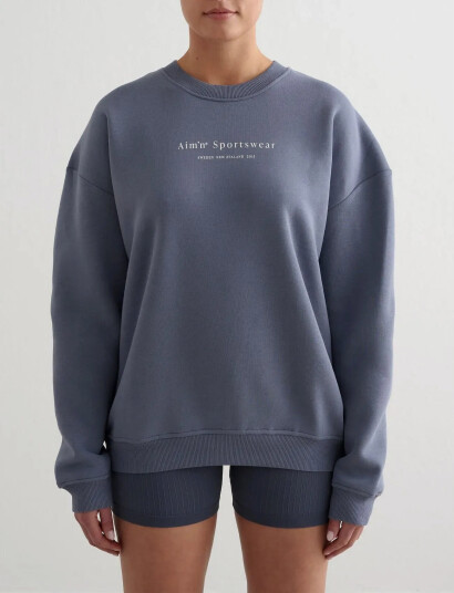 aim´n Serif Sweatshirt - Blue - S aim´n Serif Sweatshirt - Blue - S