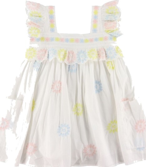 Stella McCartney Kids Kjole Hvit/Pastel m. Blomster Stella McCartney Kids 6 år 116 Kjole