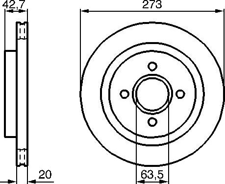 BOSCH 0 986 478 816 Bremseskive