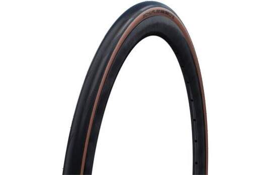 2 Dekk + 2 Slanger Schwalbe One Addix 700x25C med brun dekksider 48mm Racer Ventil