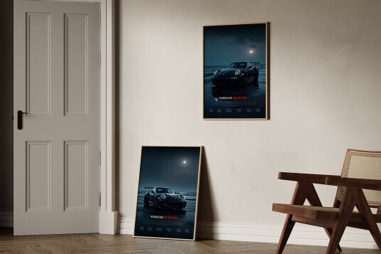 Plakat Porsche 911 GT3 RS / Sett av 2 Plakat Porsche 911 GT3 RS / Sett av 2