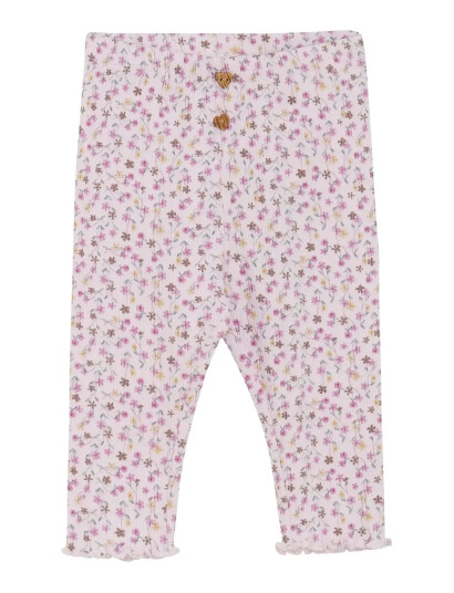 Minymo Legging Aop Rib Pink 62