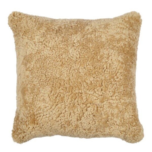 Natures Collection   Pute new zealand saueskinn kort ull 40x40 cm honey