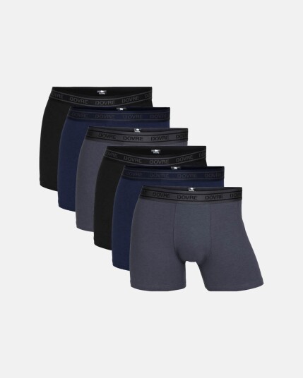 Dovre Boxer Bambusviskose 6 pakning Flerfarget