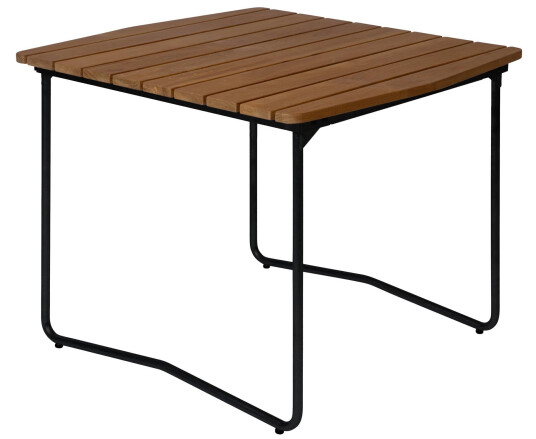 Grythyttan Stålmöbler Bord B31 Teak/svart 84 x 92 cm Natur